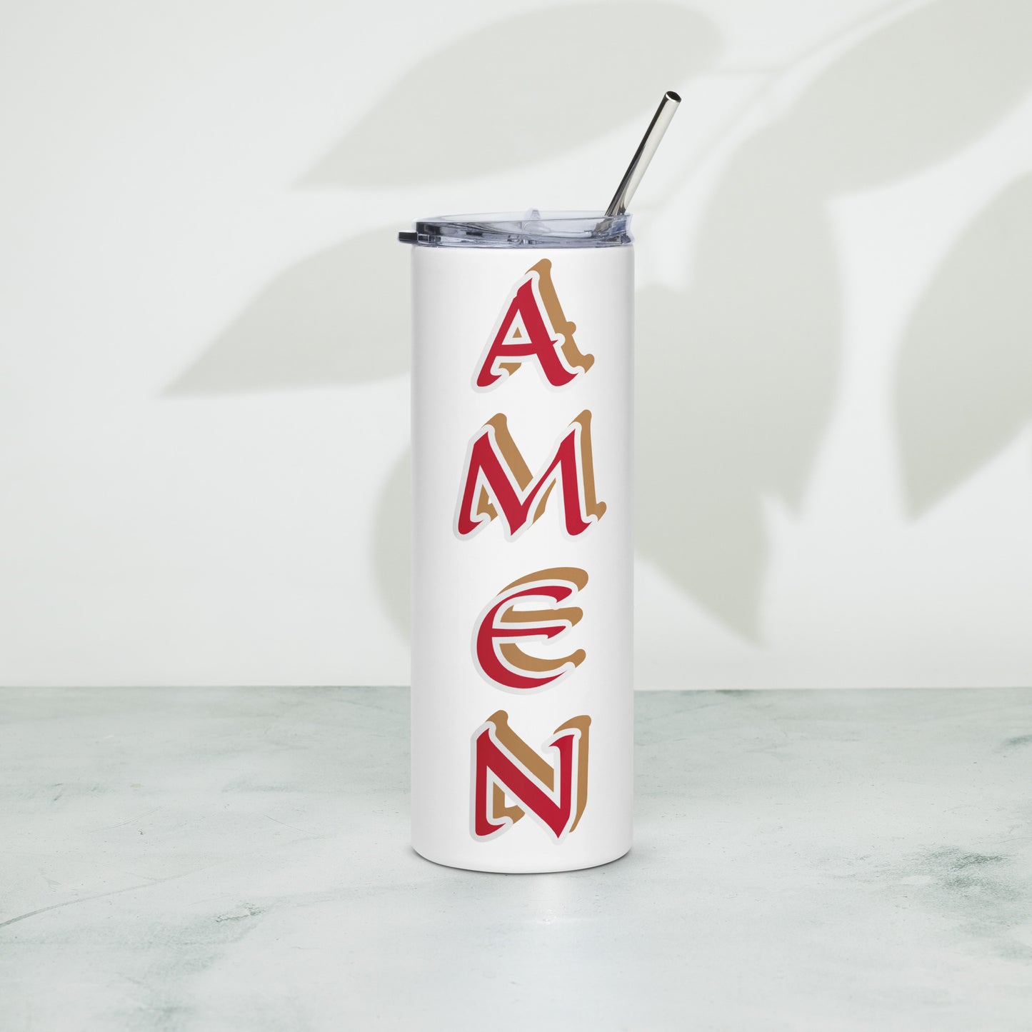 Amen Black/White Stainless steel tumbler