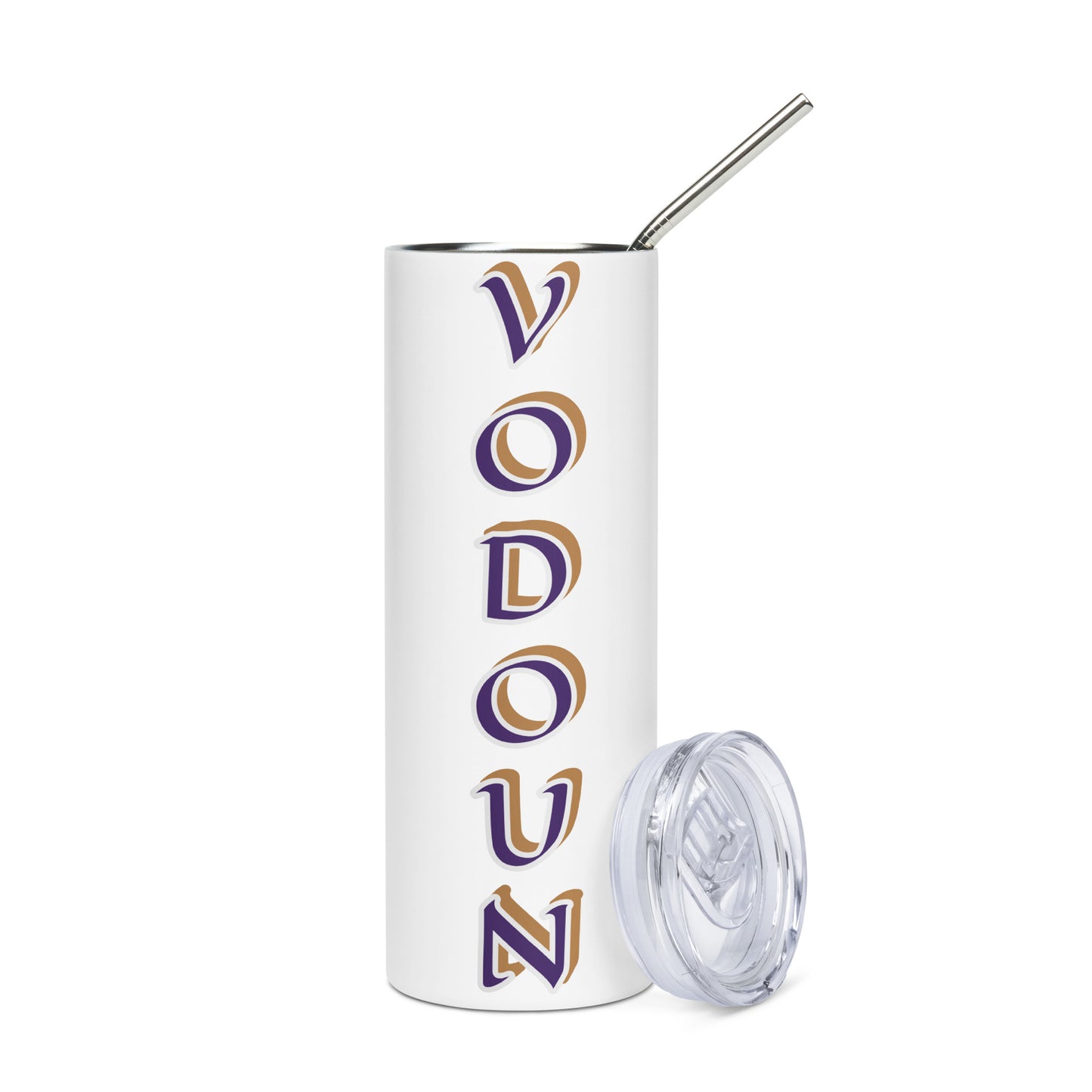 Vodoun Black/White Stainless steel tumbler