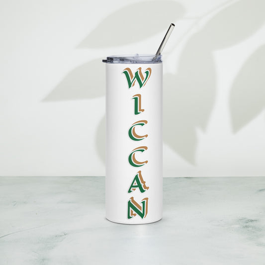 Wiccan Black/White Stainless steel tumbler