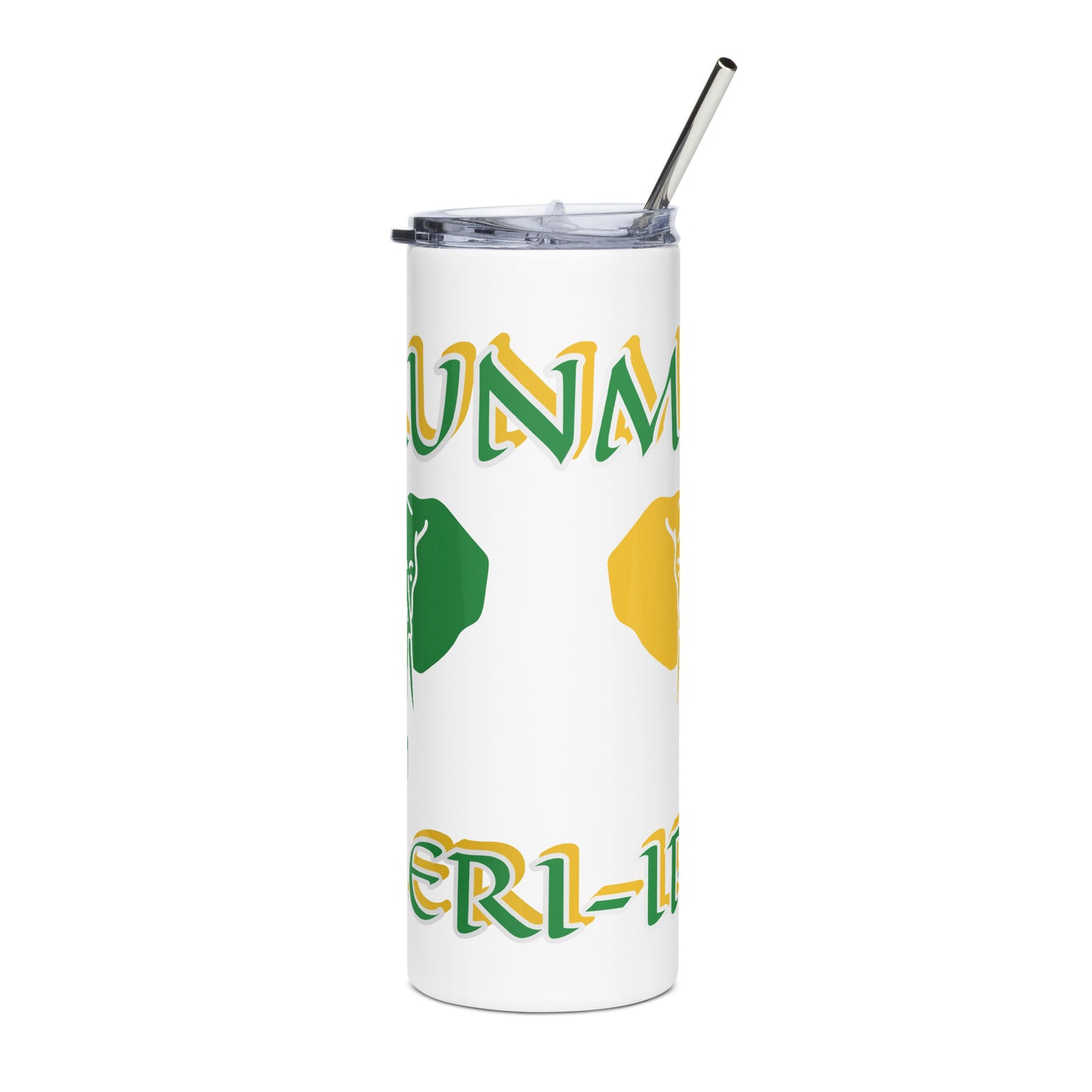 ORUNMILÁ Lucumi dual Icon White/Black Stainless steel tumbler