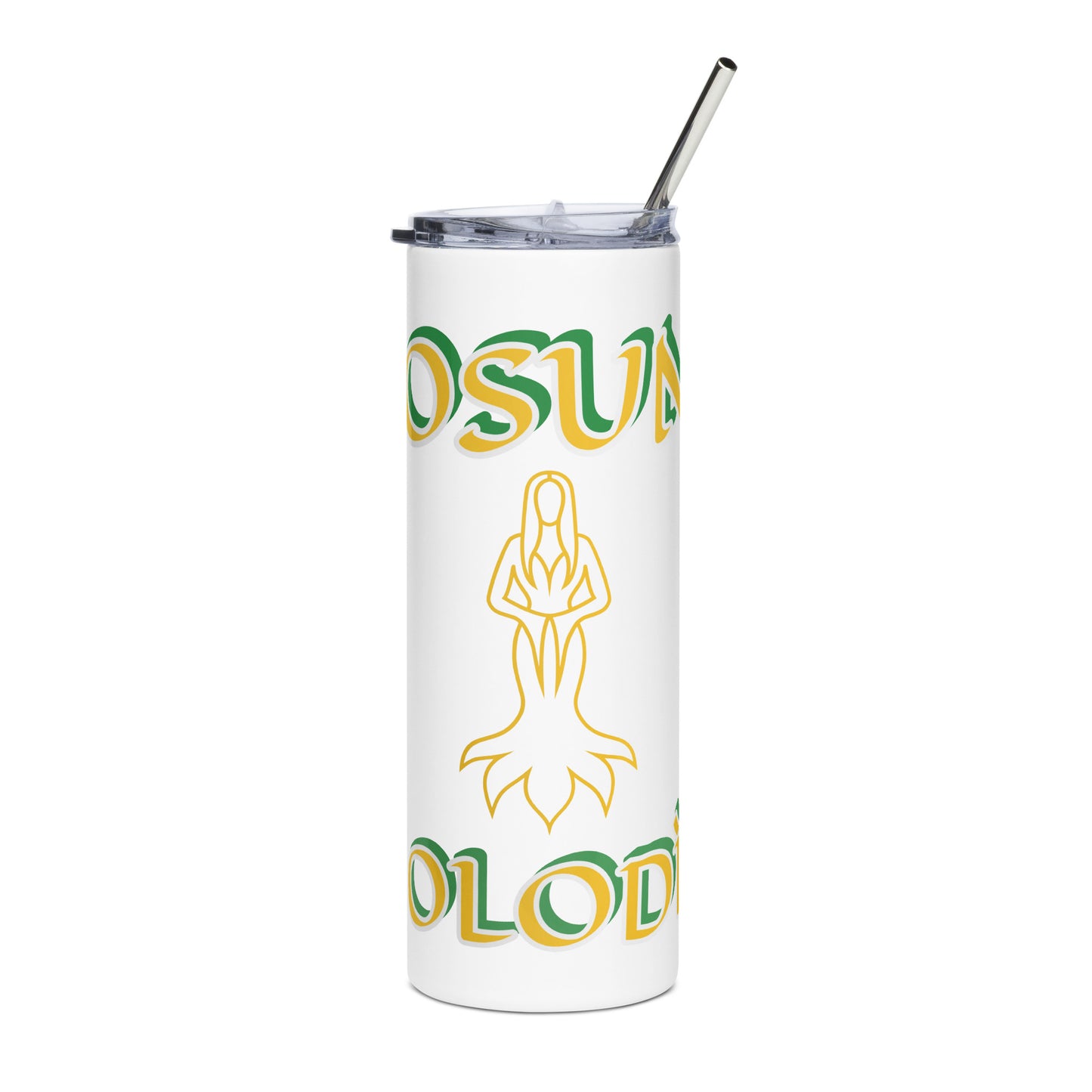 Osun Olodi Isese Icon White/Black Stainless steel tumbler 1