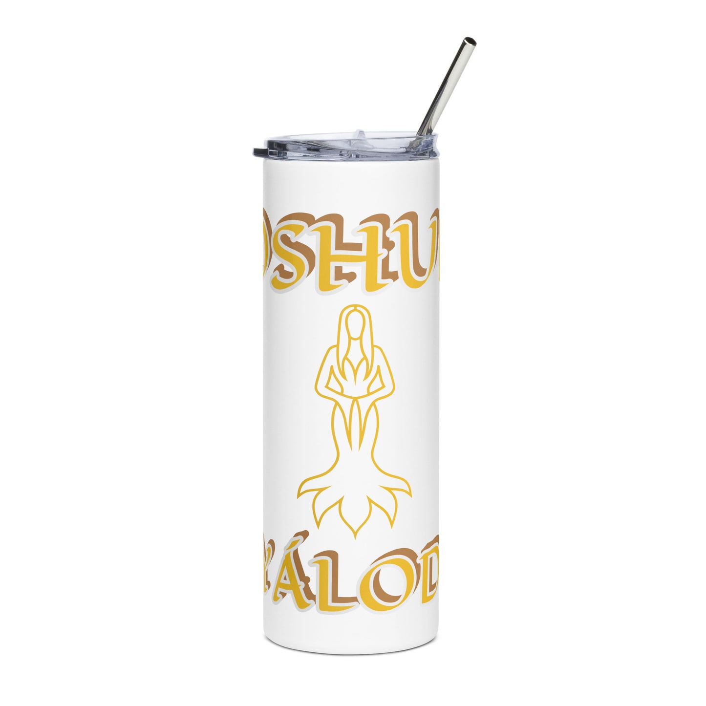 Oshun Lucumi  Icon White/Black Stainless steel tumbler