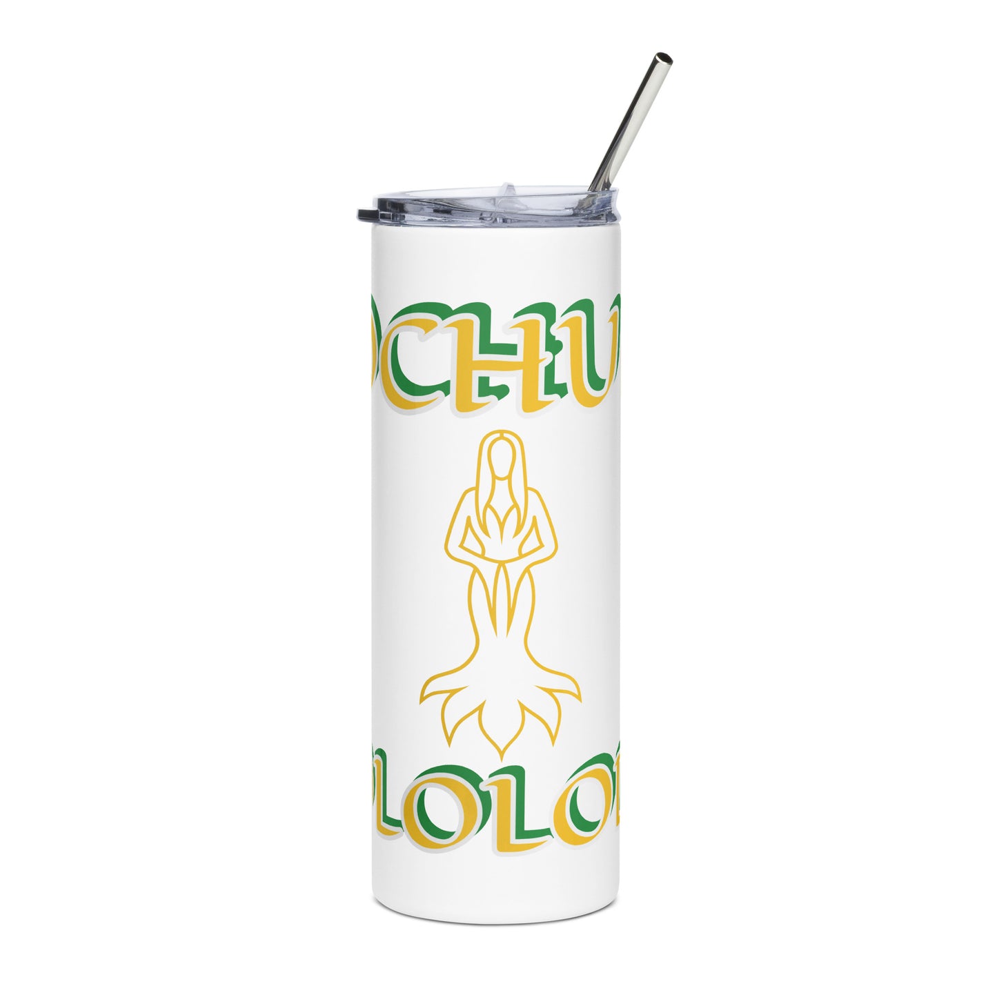 Ochun Ololodi Lucumi  Icon White/Black Stainless steel tumbler 1