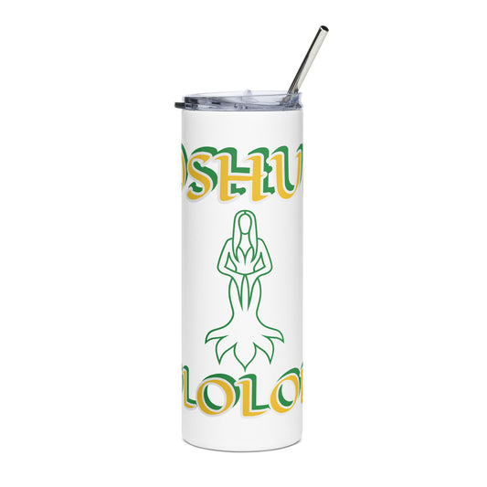 Oshun Ololodi Lucumi Icon White/Black Stainless steel tumbler 2