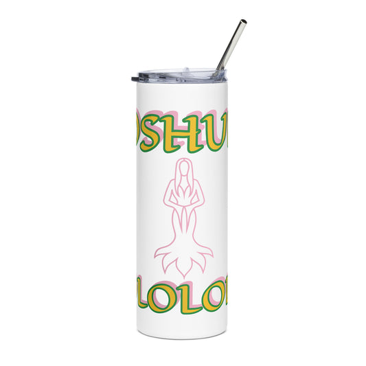 Oshun Ololodi Lucumi Icon White/Black Stainless steel tumbler 3