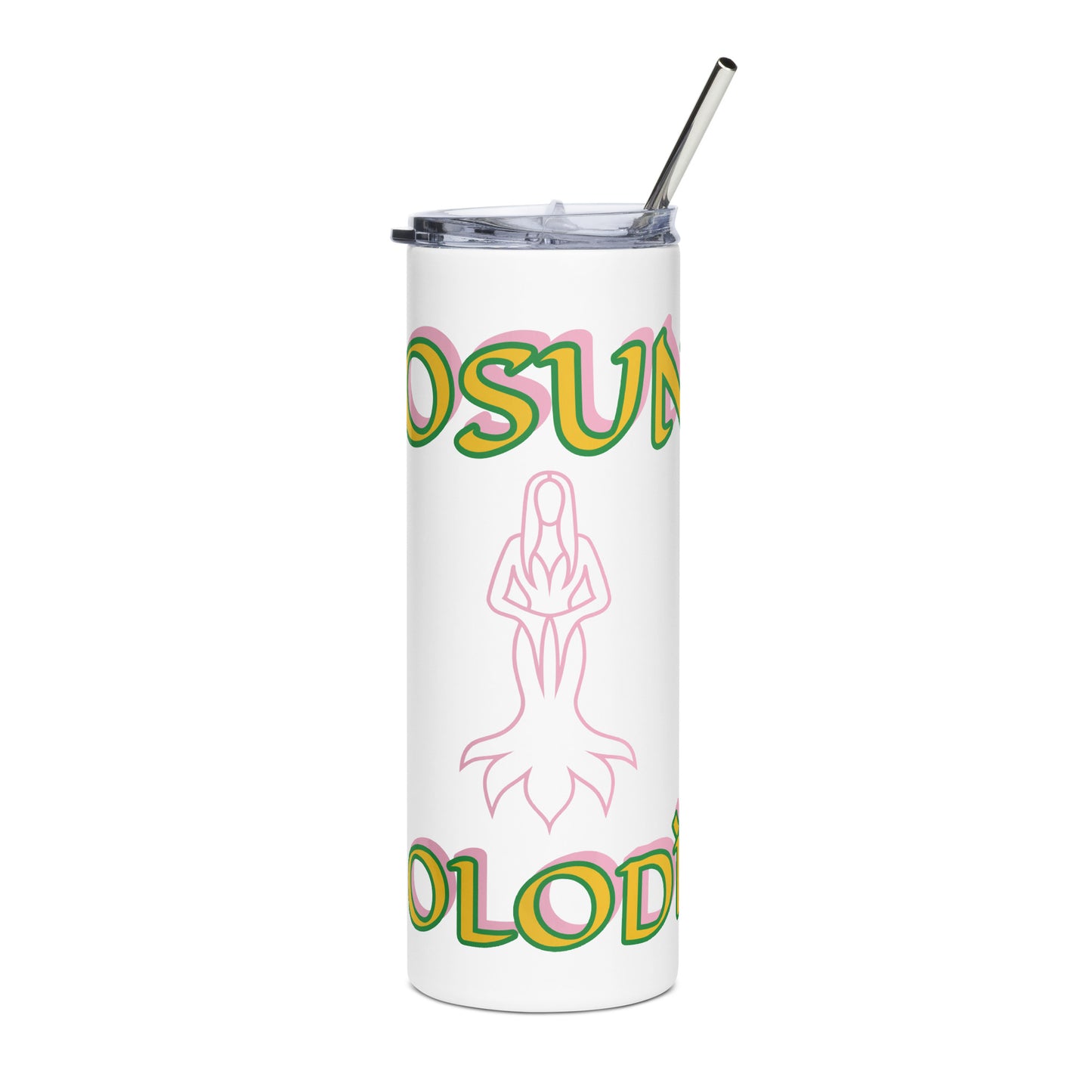 Osun Olodi Isese Icon White/Black Stainless steel tumbler 3