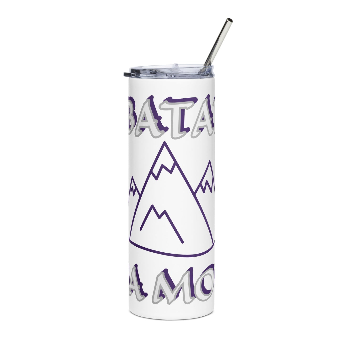 Obatala Oba Moro Icon Purple Stainless steel tumbler