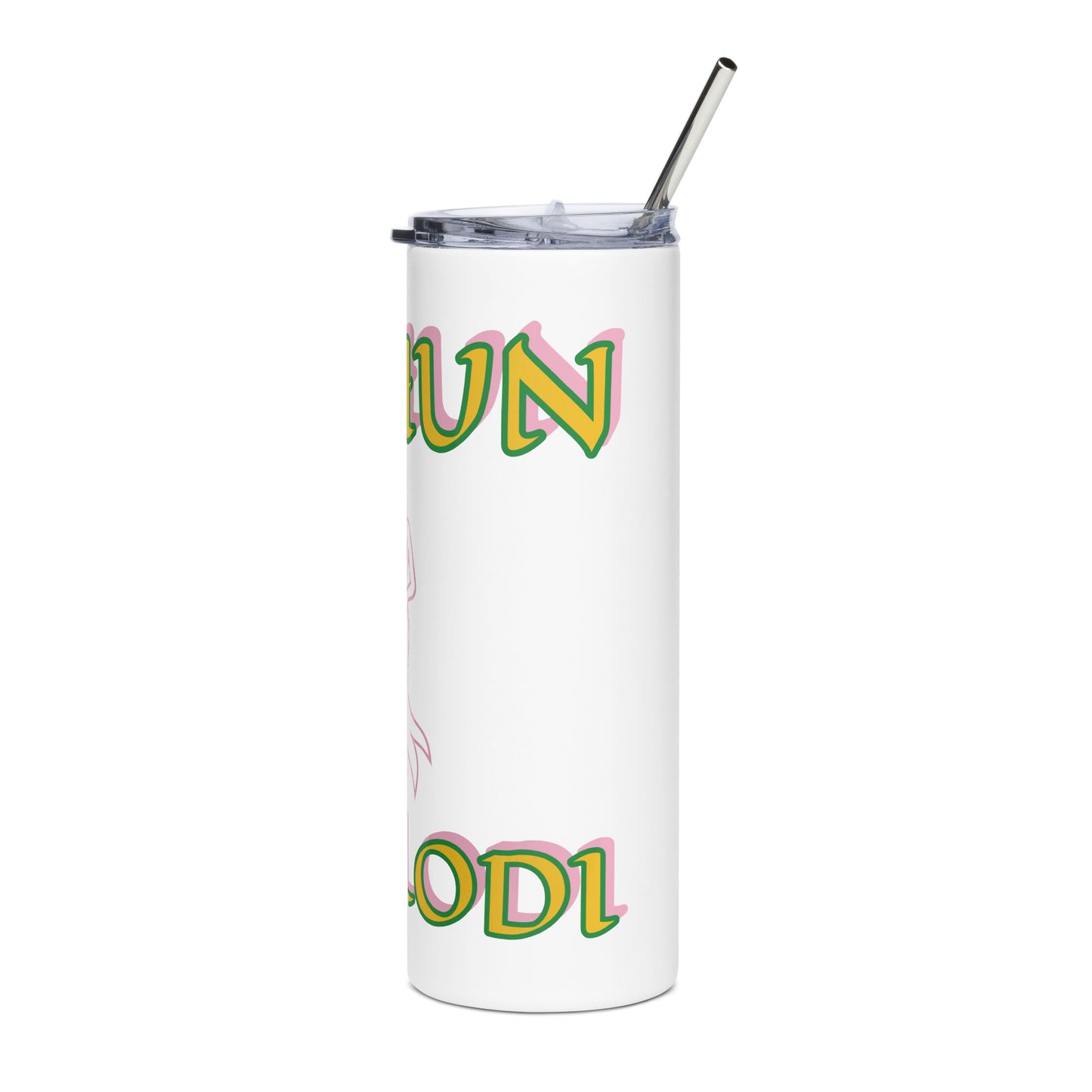 Ochun Ololodi Lucumi  Icon White/Black Stainless steel tumbler 3