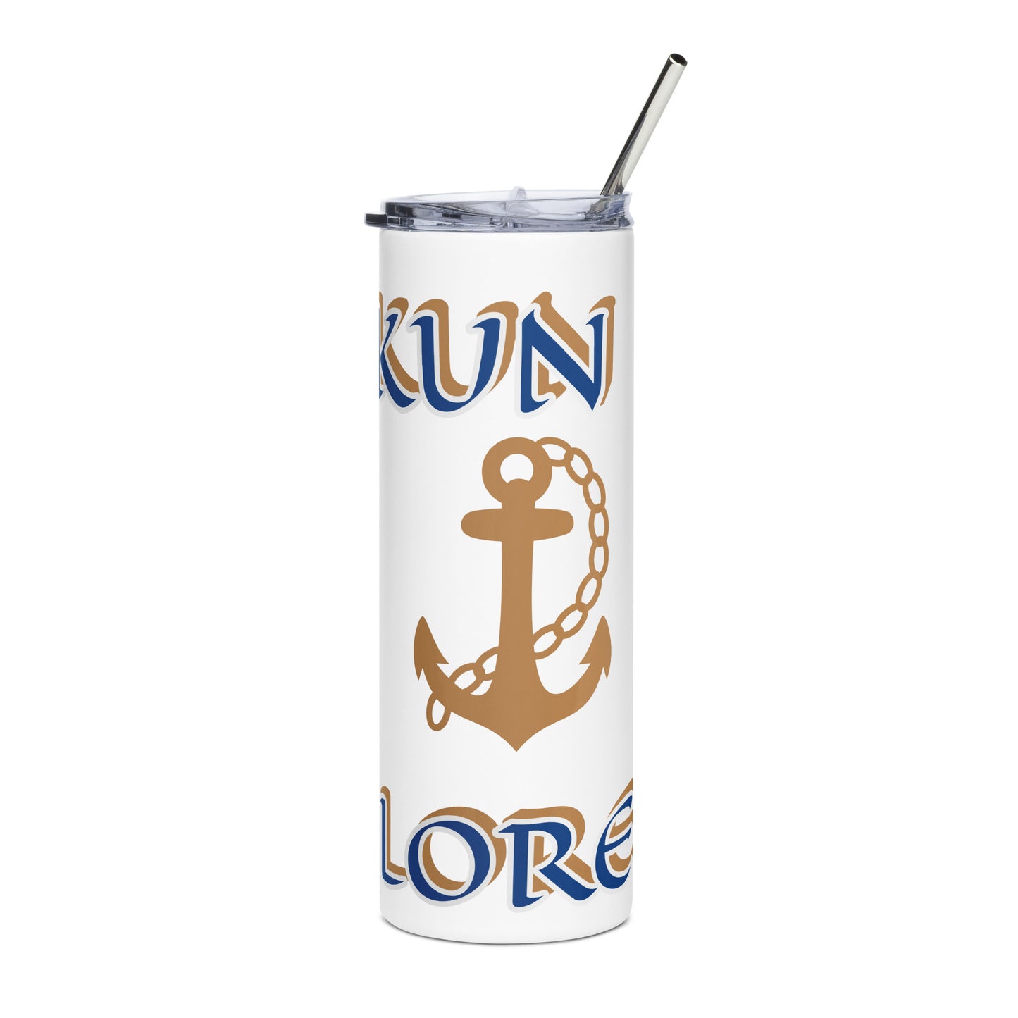 OLÓKUN Icon White/Blue Stainless steel tumbler