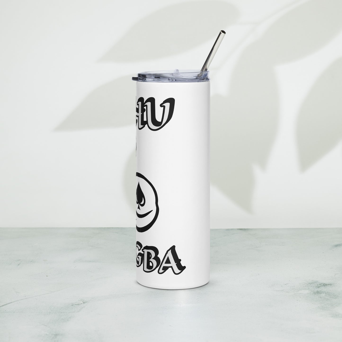 Eshu Elegba Lucumi Icon White Stainless steel tumbler