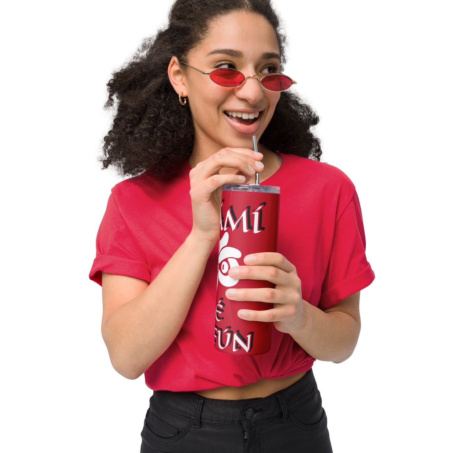 Iyaami Aje Funfun Icon Red Stainless steel tumbler