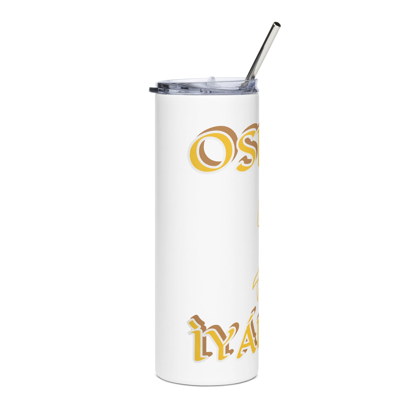 Oshun Lucumi  Icon White/Black Stainless steel tumbler