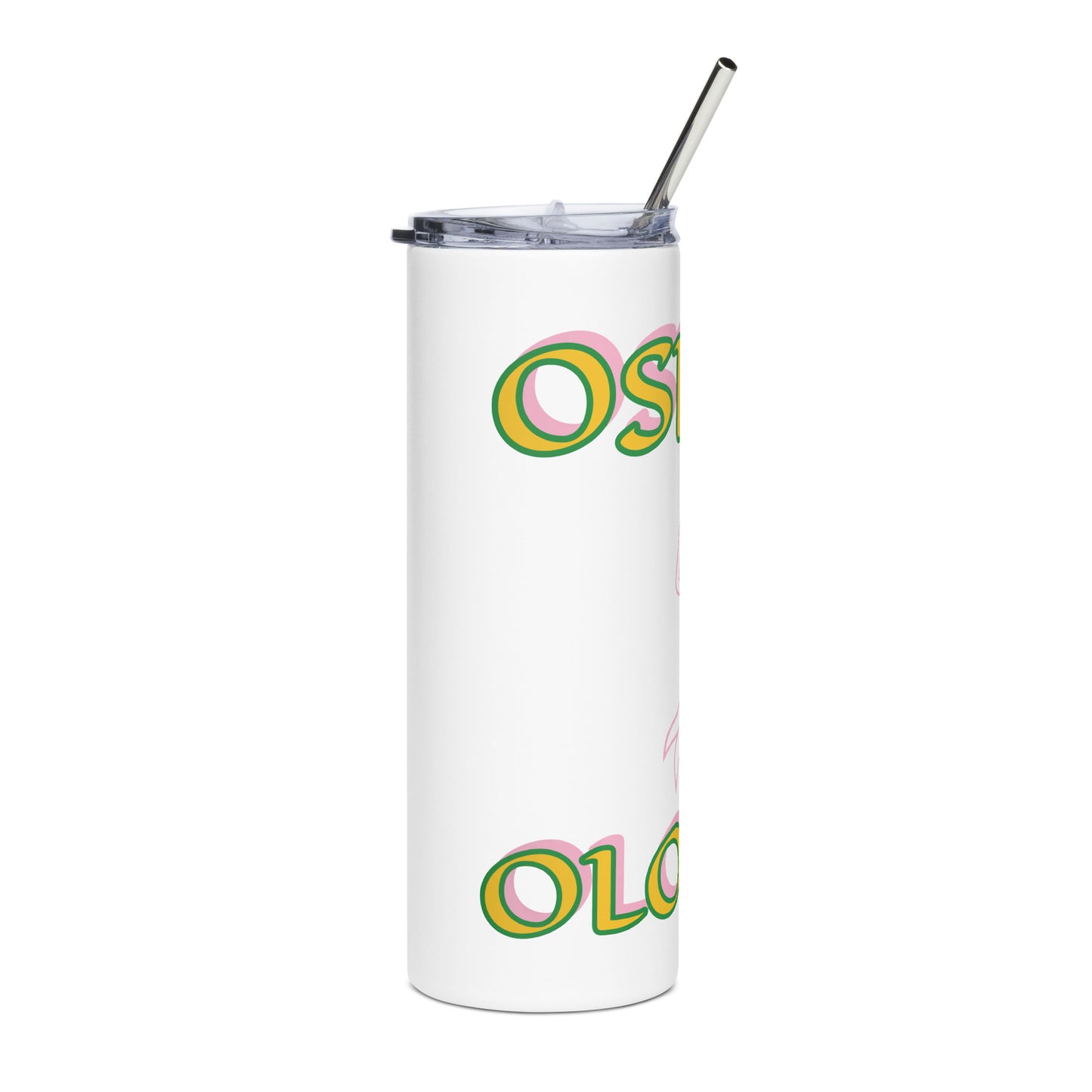 Oshun Ololodi Lucumi Icon White/Black Stainless steel tumbler 3