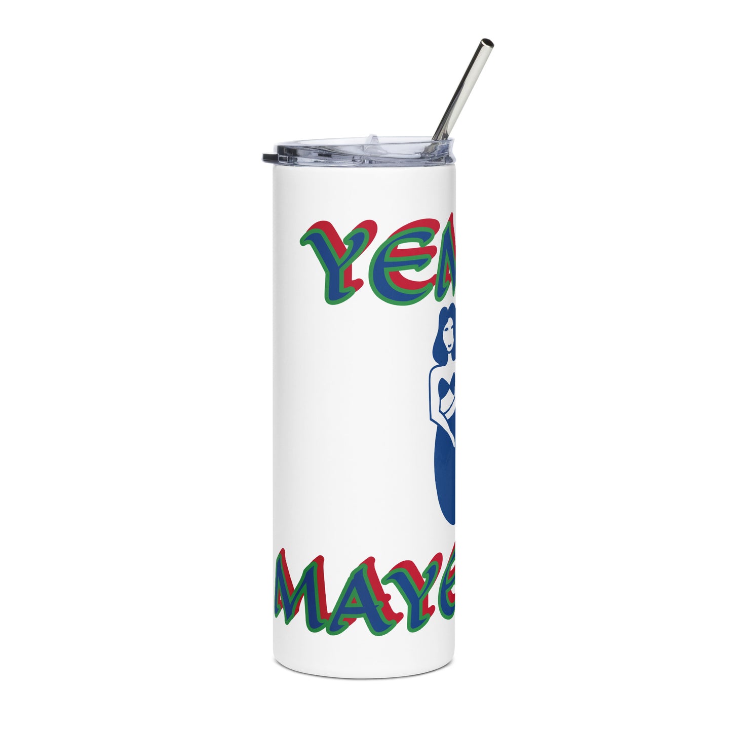 Yemaya MAYELEWO Lucumi Icon White/Black Stainless steel tumbler