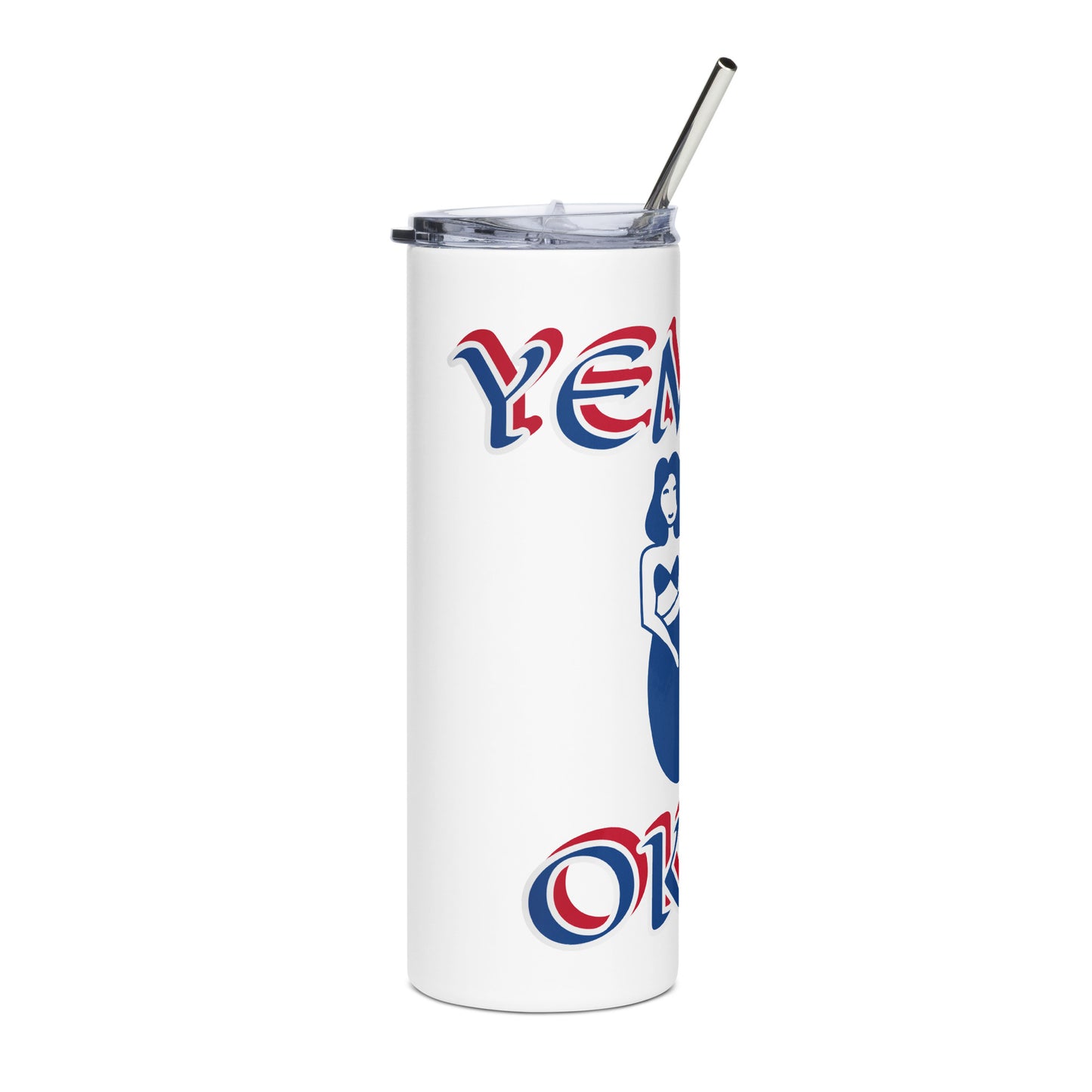 Yemaya Okuti Lucumi  Icon White/Black Stainless steel tumbler