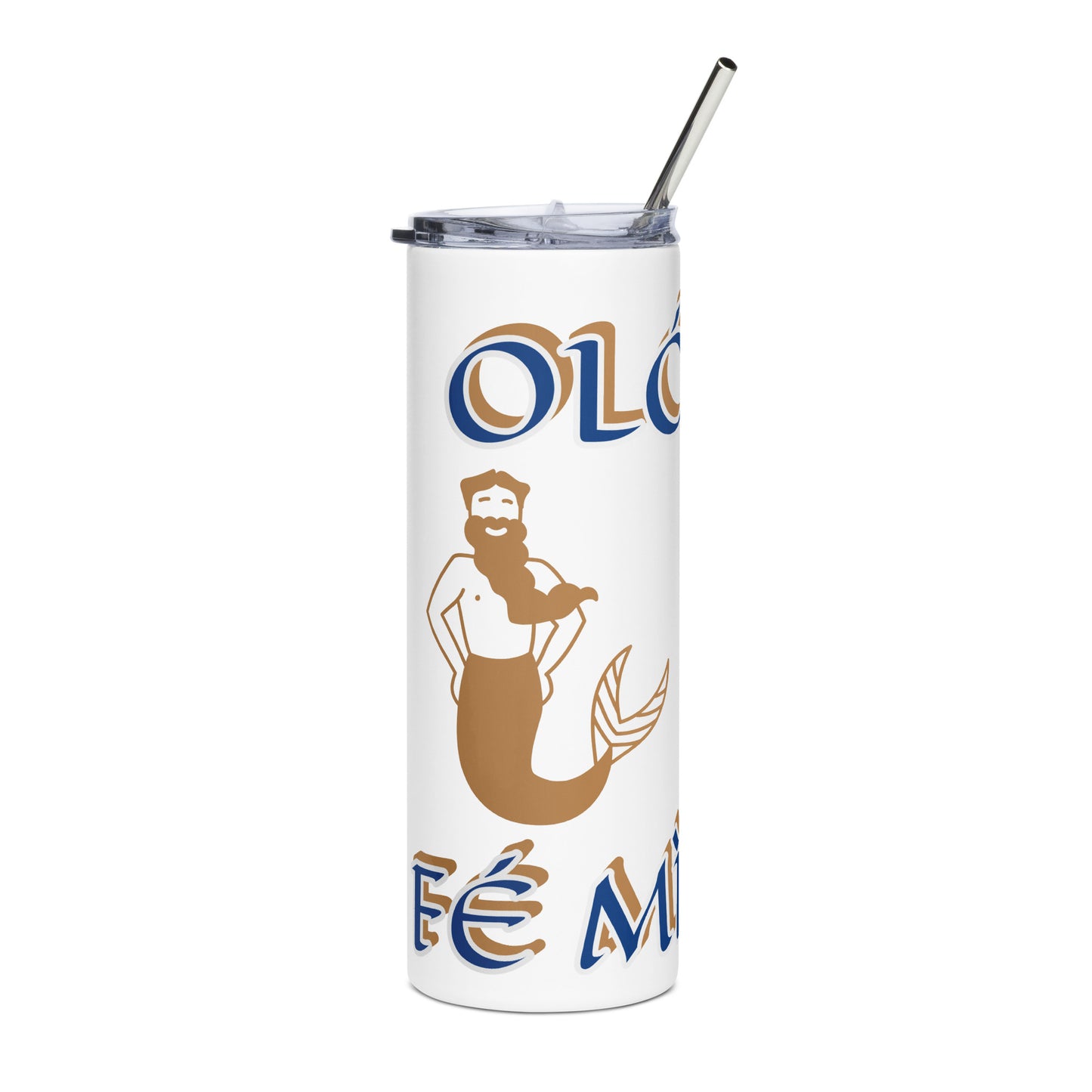 OLÓKUN Icon White/Blue Stainless steel tumbler