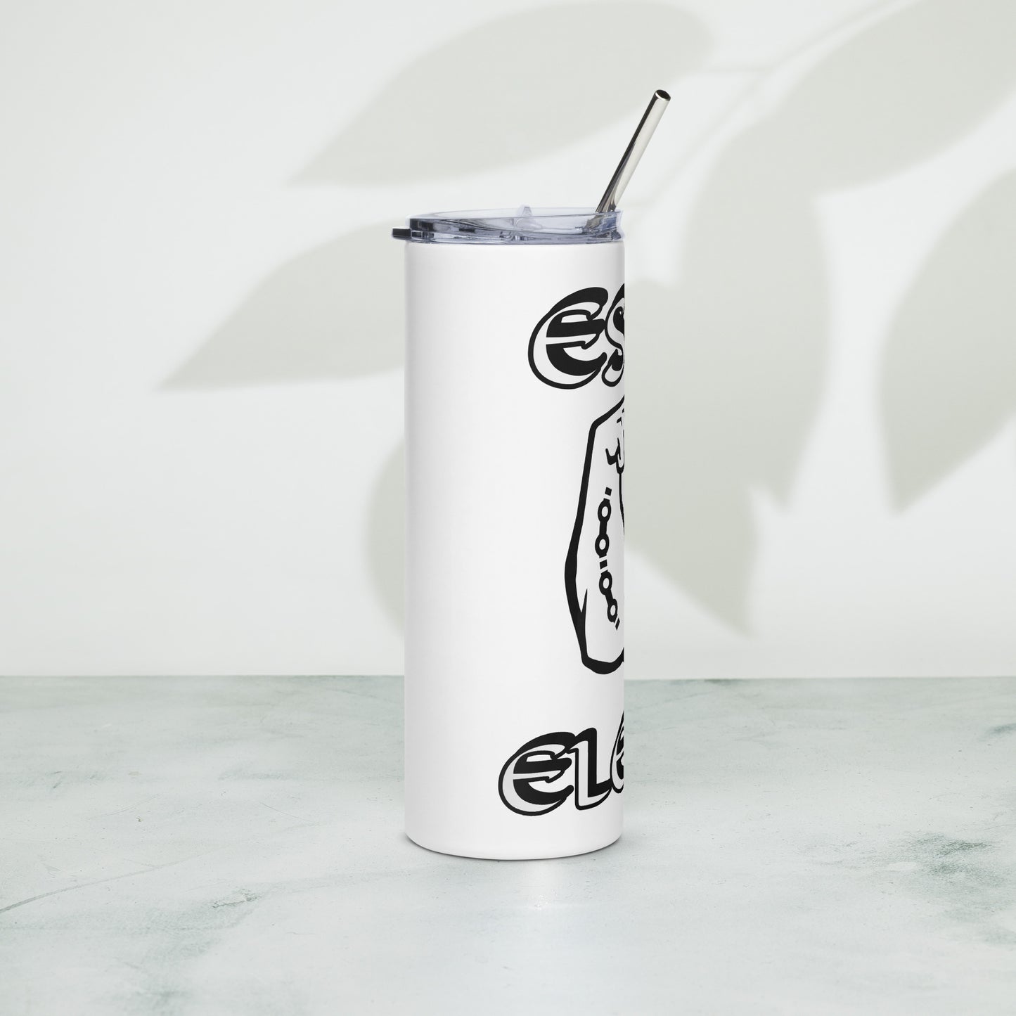 Eshu Elegba Lucumi Icon White Stainless steel tumbler