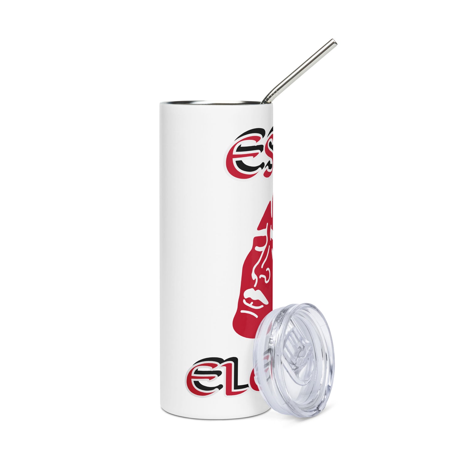 Eshu Eleggua Lucumi Icon White Stainless steel tumbler