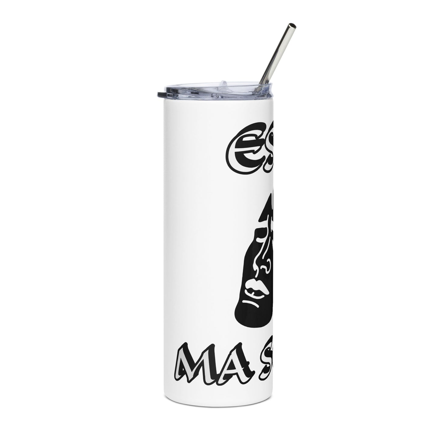 Eshu Mase Mio Lucumi Icon White Stainless steel tumbler