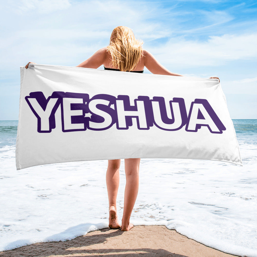 Yeshua White/Purple Towel