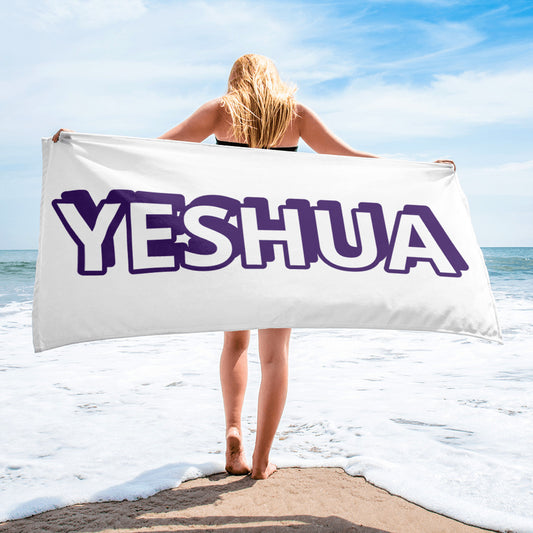 Yeshua White/Purple Towel