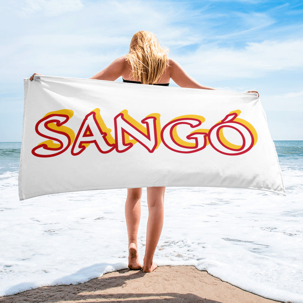 Sango Isese White/Red Towel