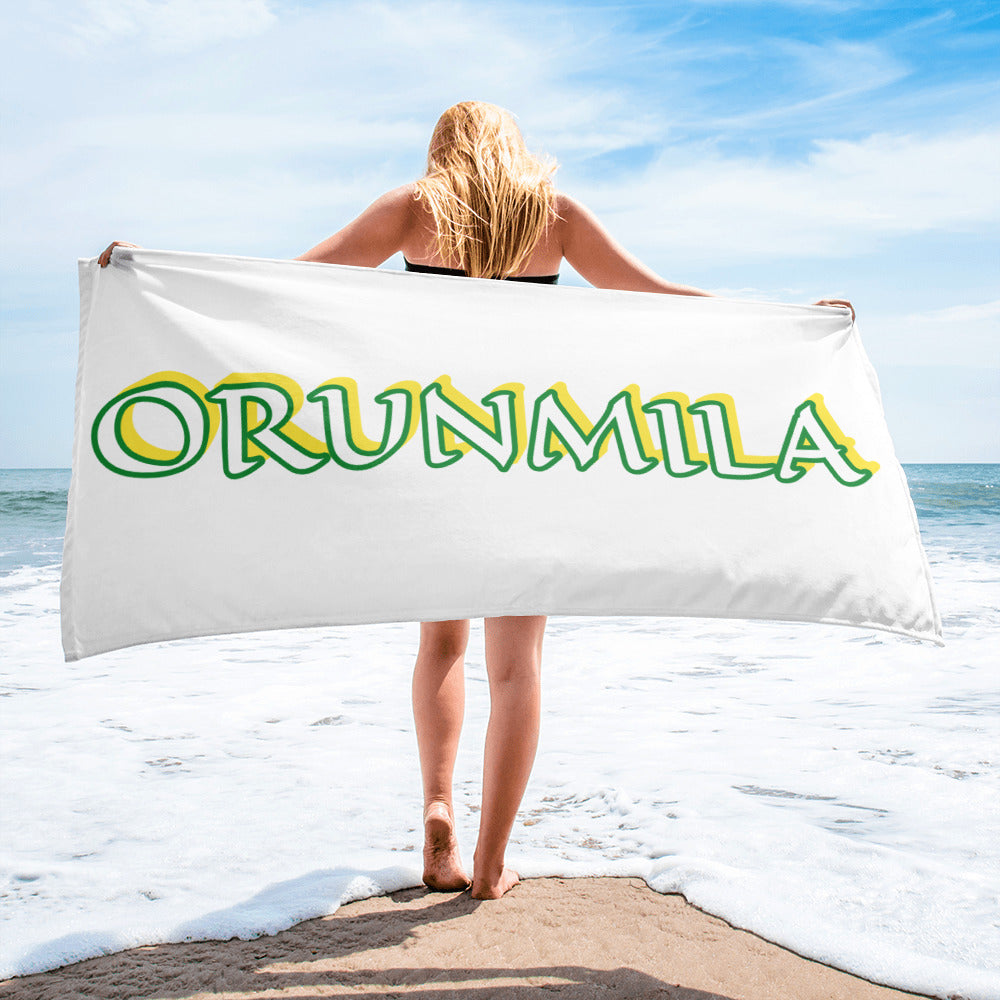 Orunmila White Lucumi Towel