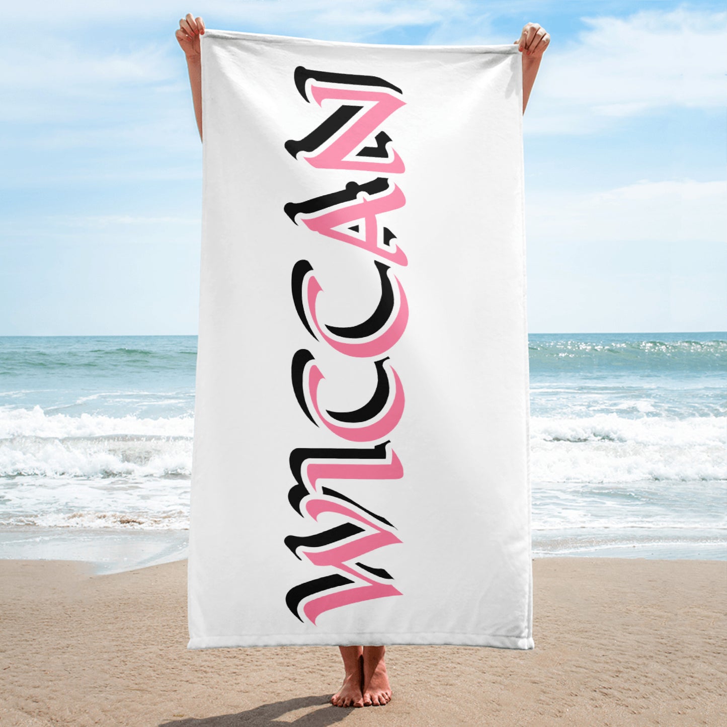 Wiccan Pink/Black Towel