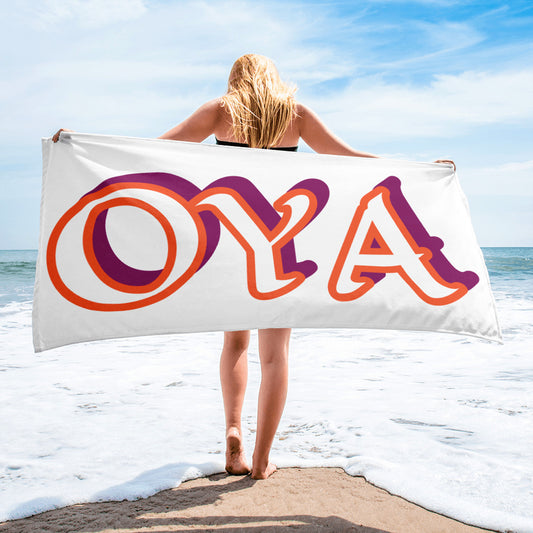 Oya Orange/Eggplant Towel