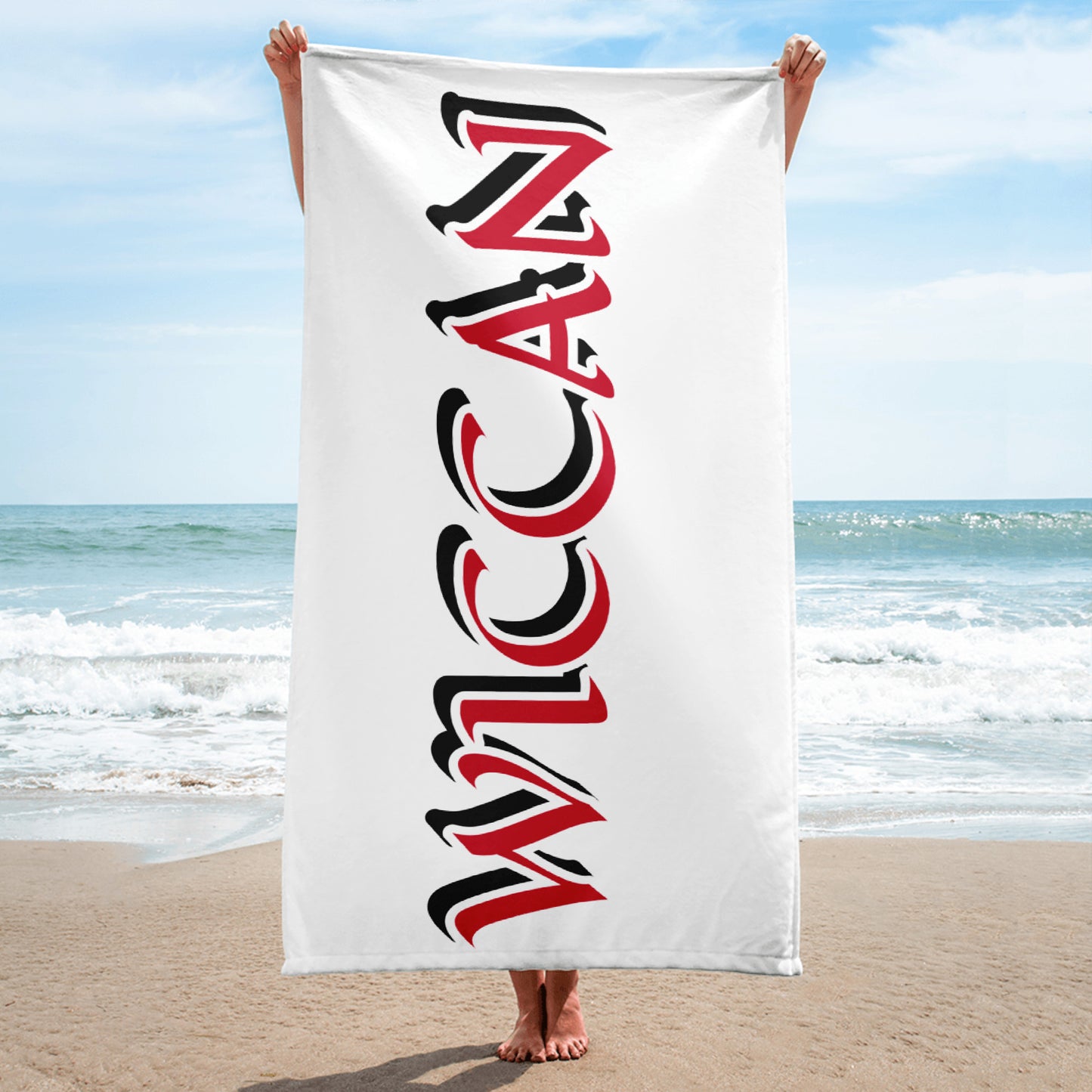 Wiccan Red/Black Towel