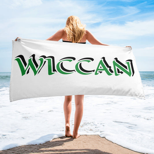 Wiccan Green/Black Towel