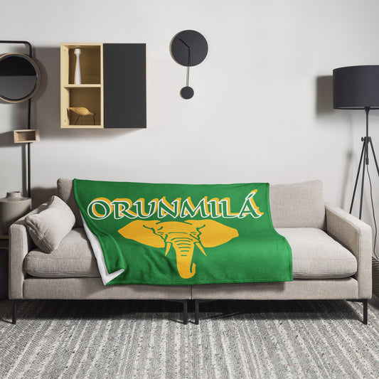 ORUNMILÁ Lucumi Green icon Throw Blanket