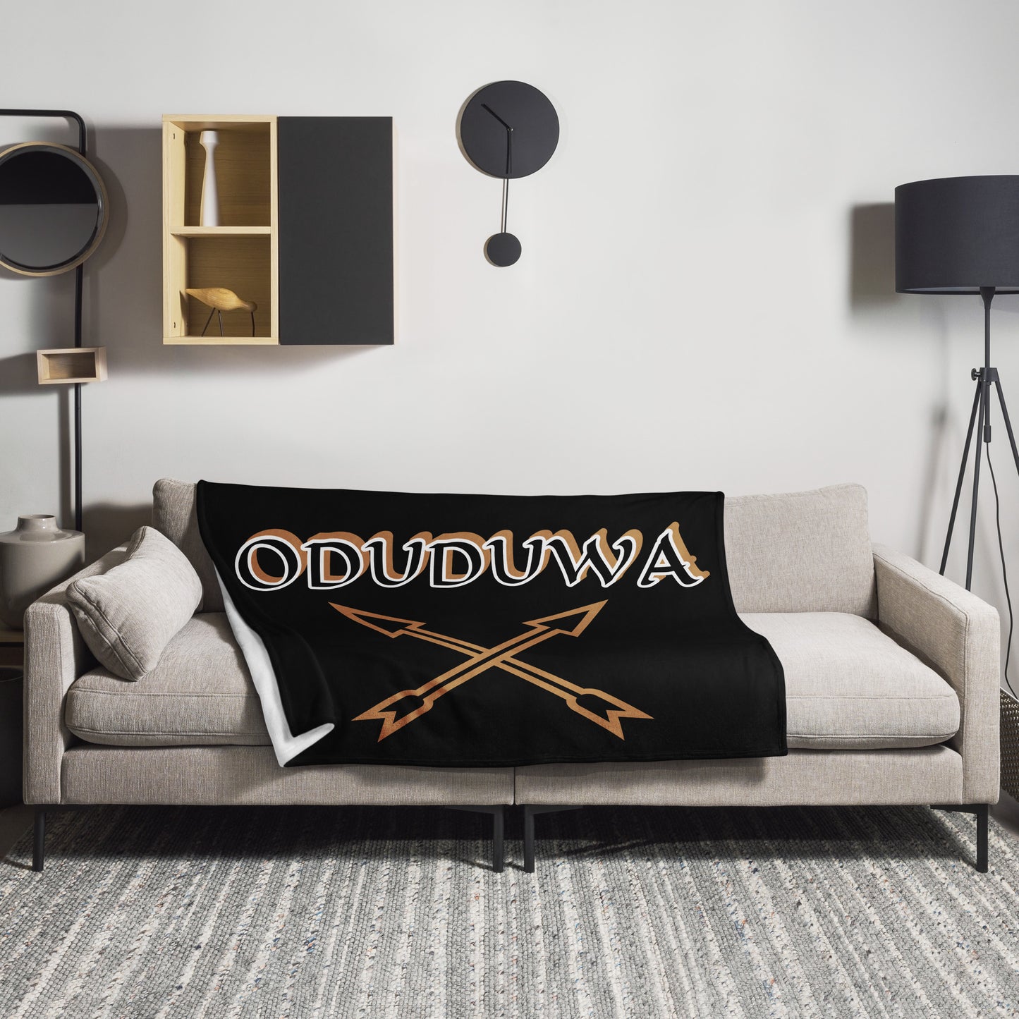 Oduduwa Black icon Throw Blanket