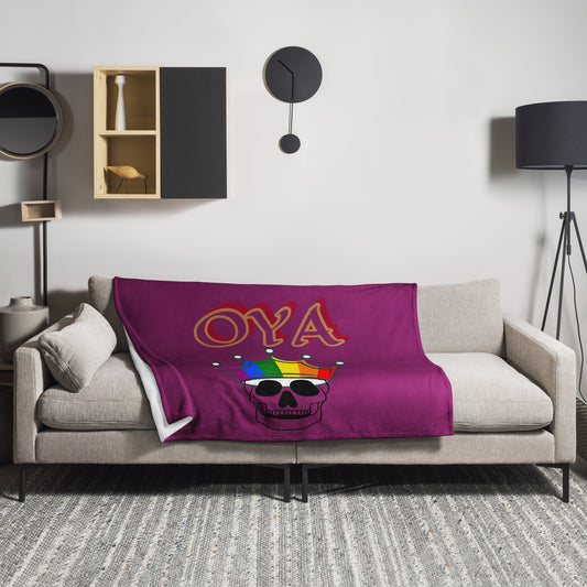 Oya Eggplant icon Throw Blanket