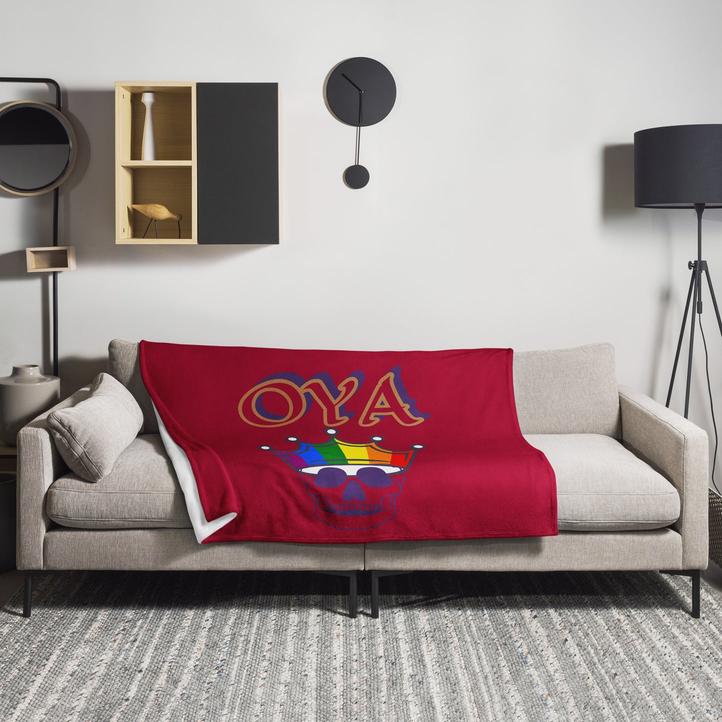 Oya Carmine icon Throw Blanket