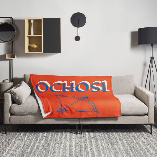 Ochosi Lucumi Orange icon Throw Blanket