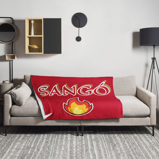 SANGÓ Isese Red icon Throw Blanket