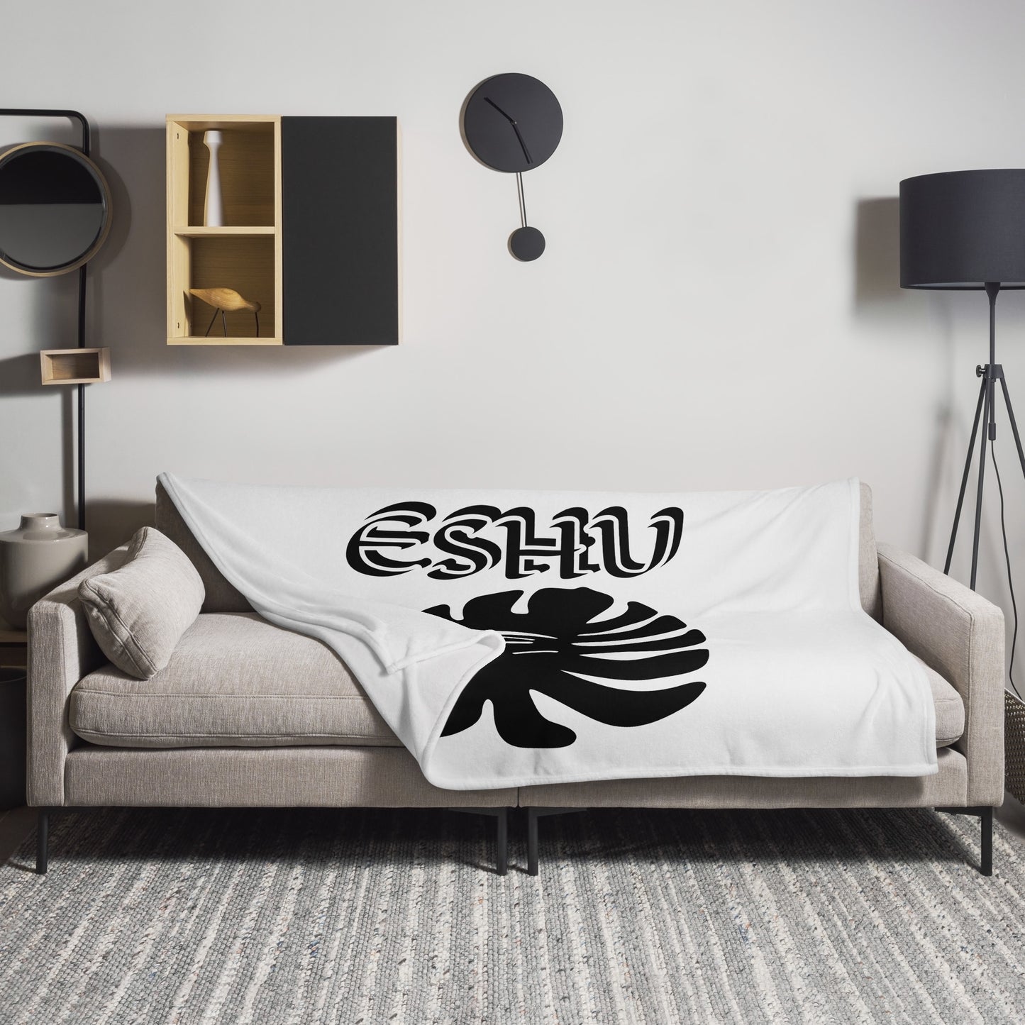 Eshu Lucumi White icon Throw Blanket