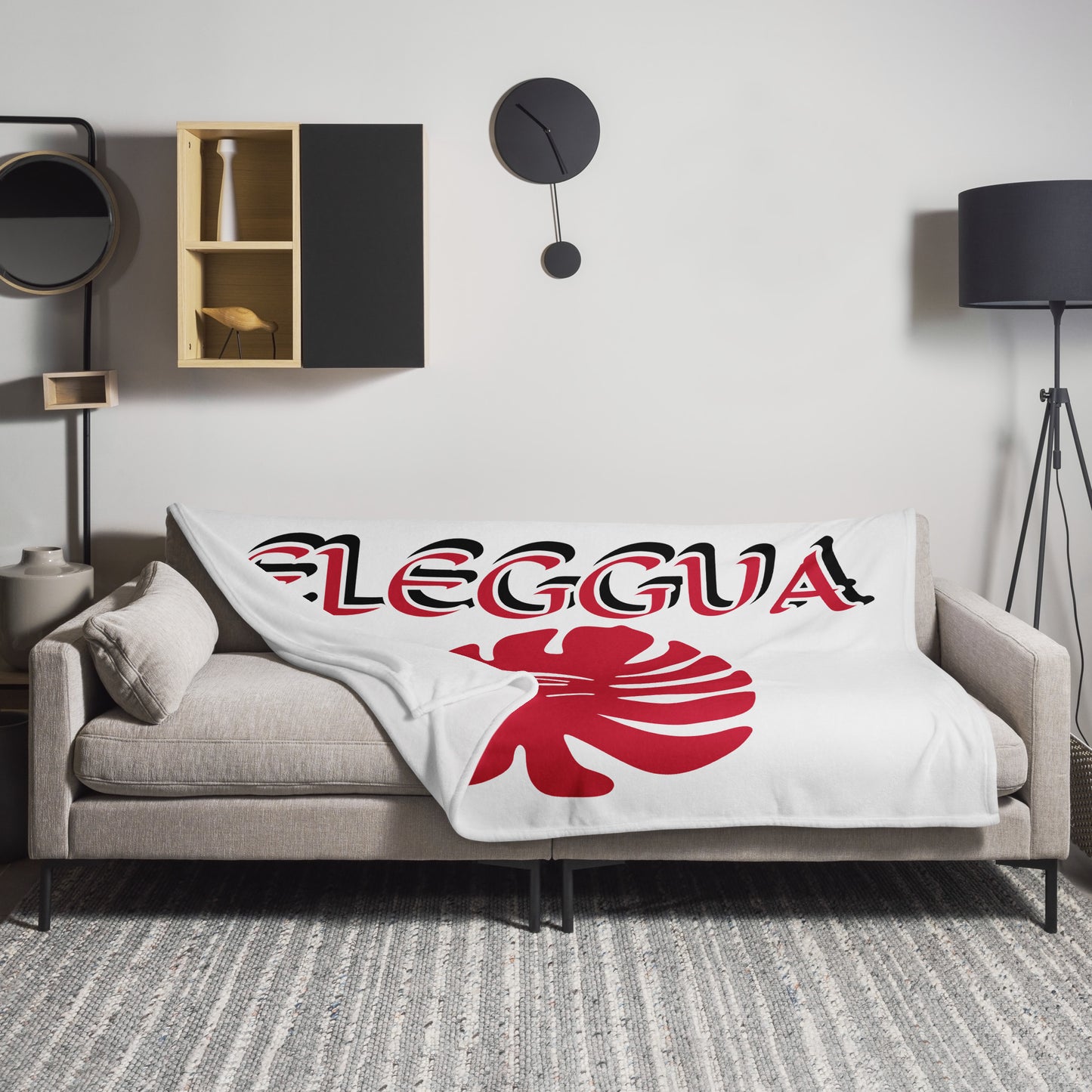 Eleggua Lucumi White icon Throw Blanket