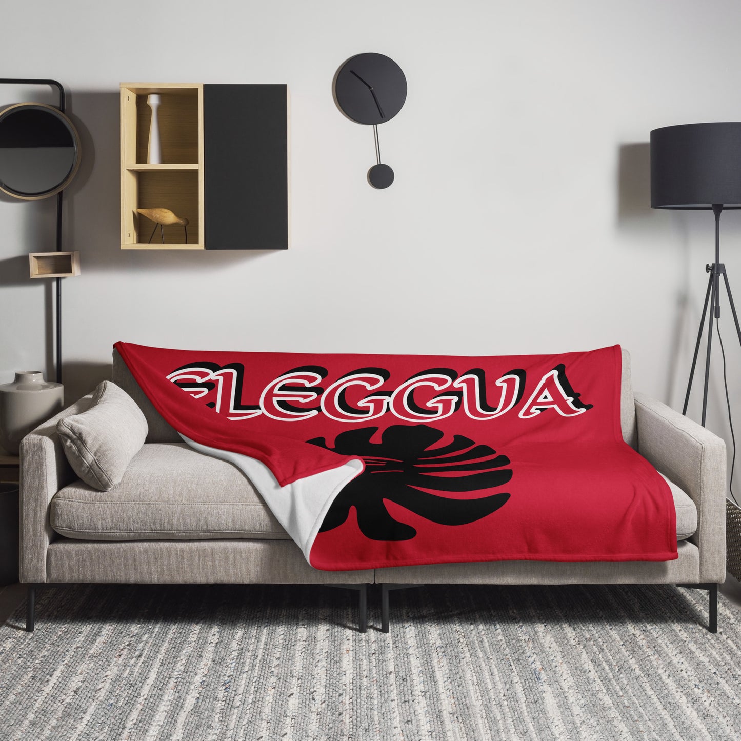 Eleggua Lucumi Red icon Throw Blanket