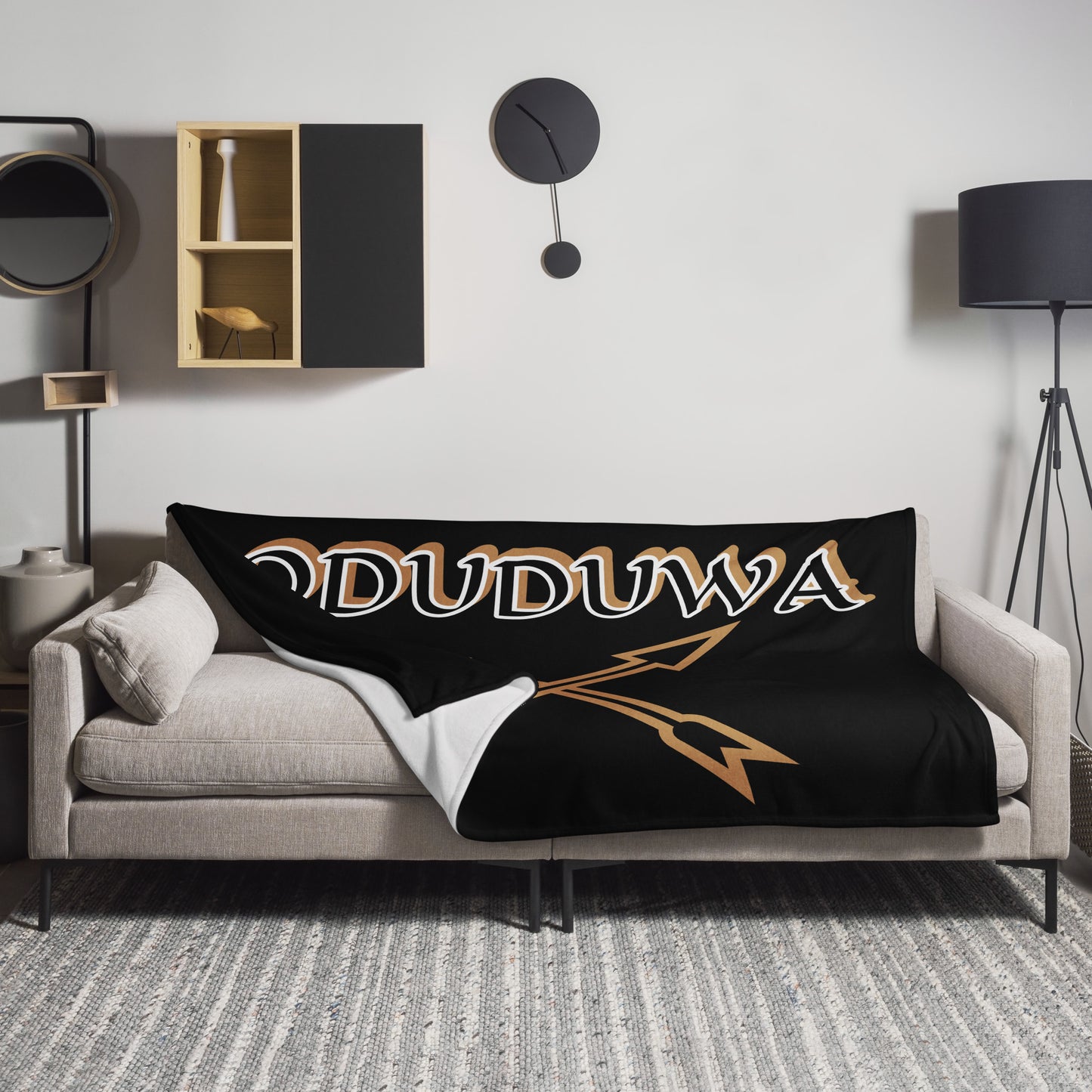 Oduduwa Black icon Throw Blanket