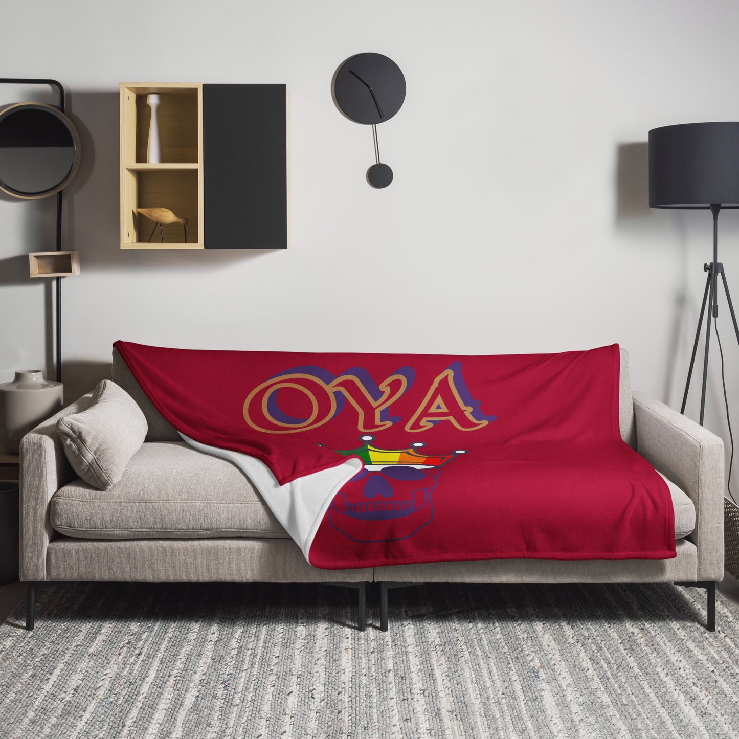 Oya Carmine icon Throw Blanket