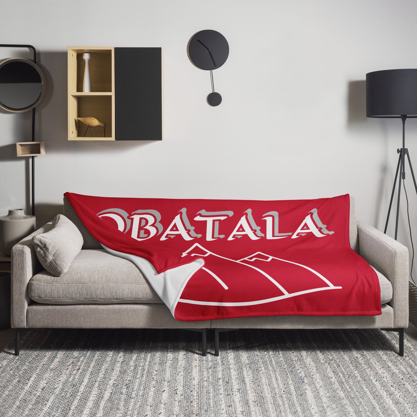 Obatala Ayaguna Red icon Throw Blanket