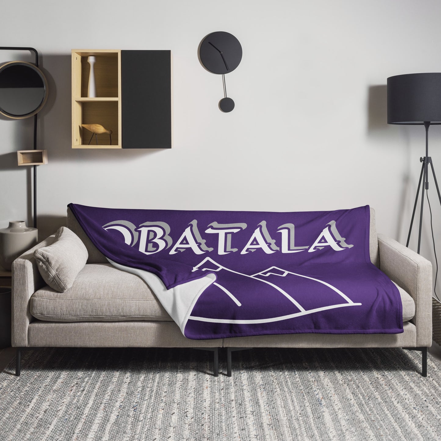 Obatala Obamoro Purple icon Throw Blanket