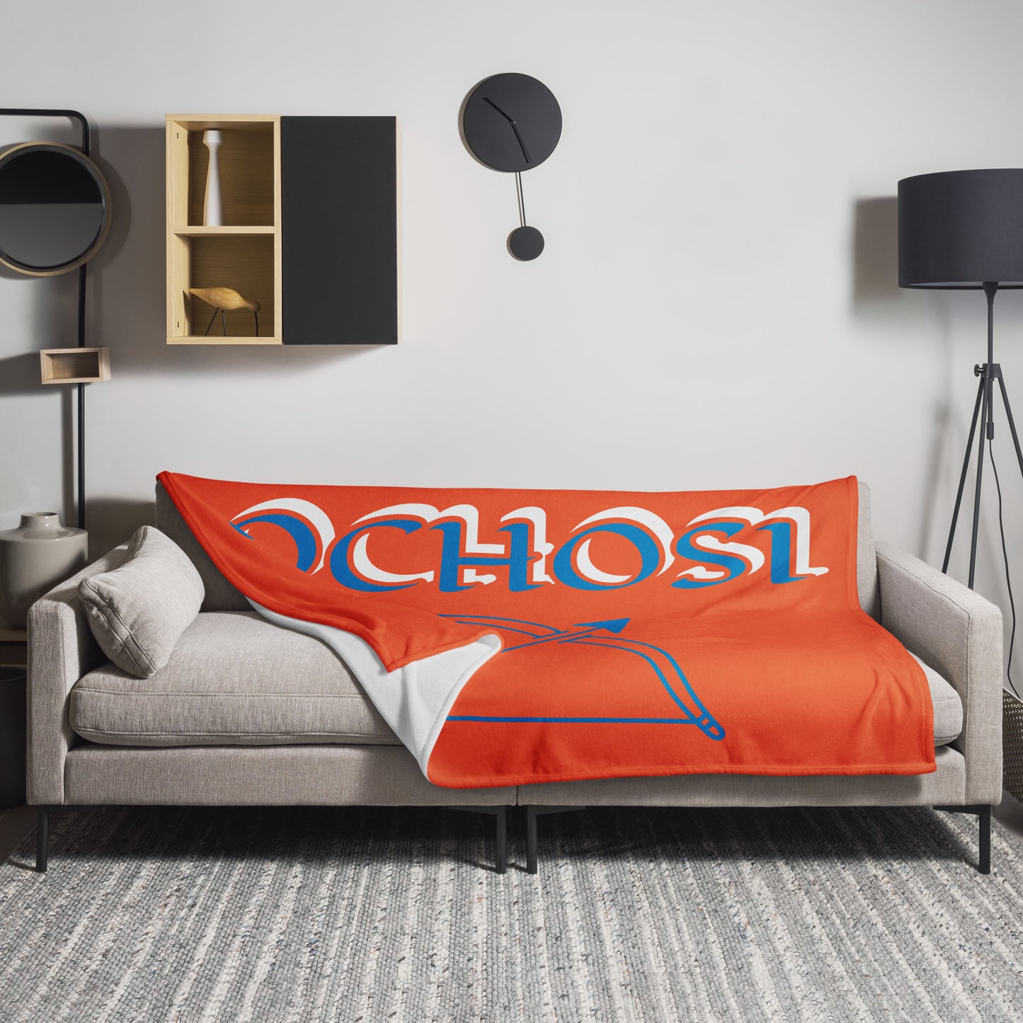 Ochosi Lucumi Orange icon Throw Blanket