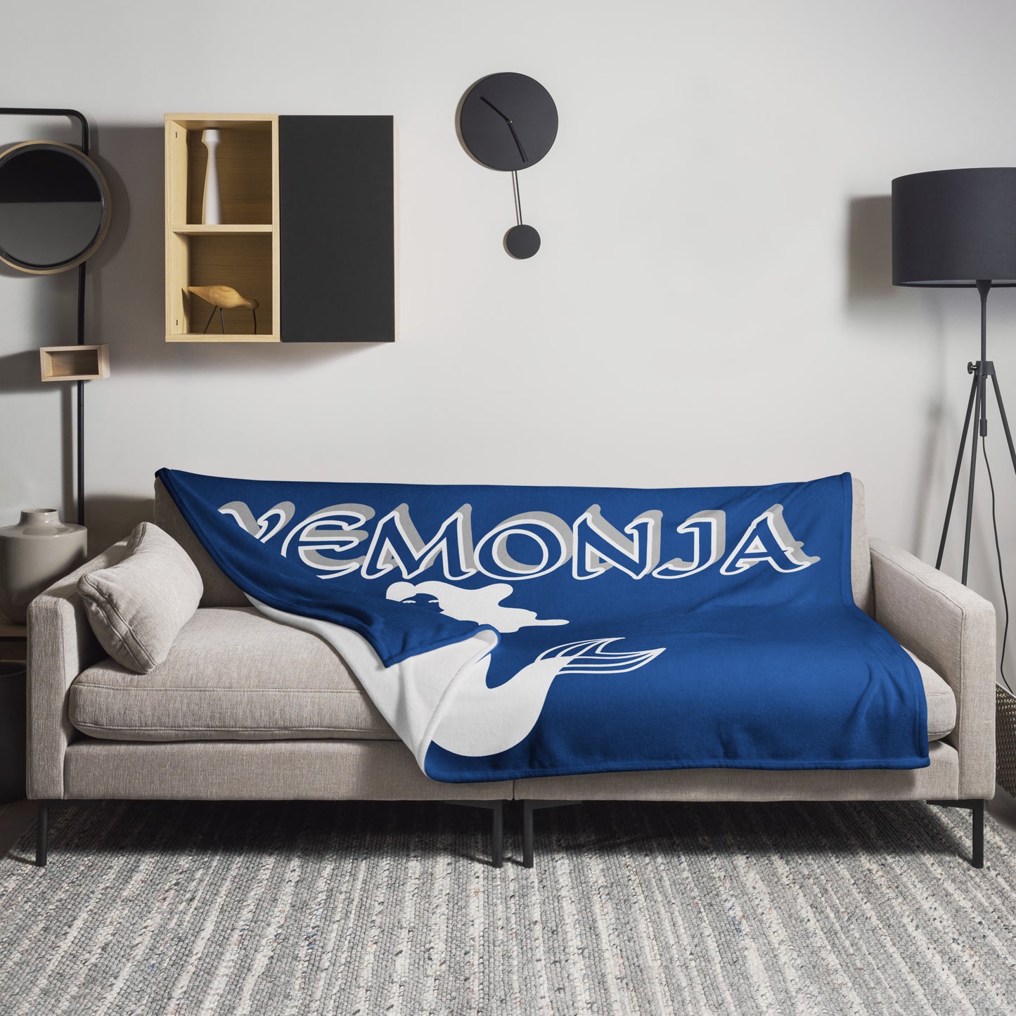 Yemonja Isese Blue icon Throw Blanket