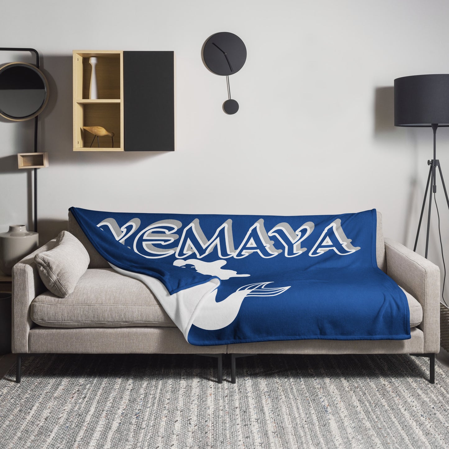 Yemaya Lucumi Blue icon Throw Blanket