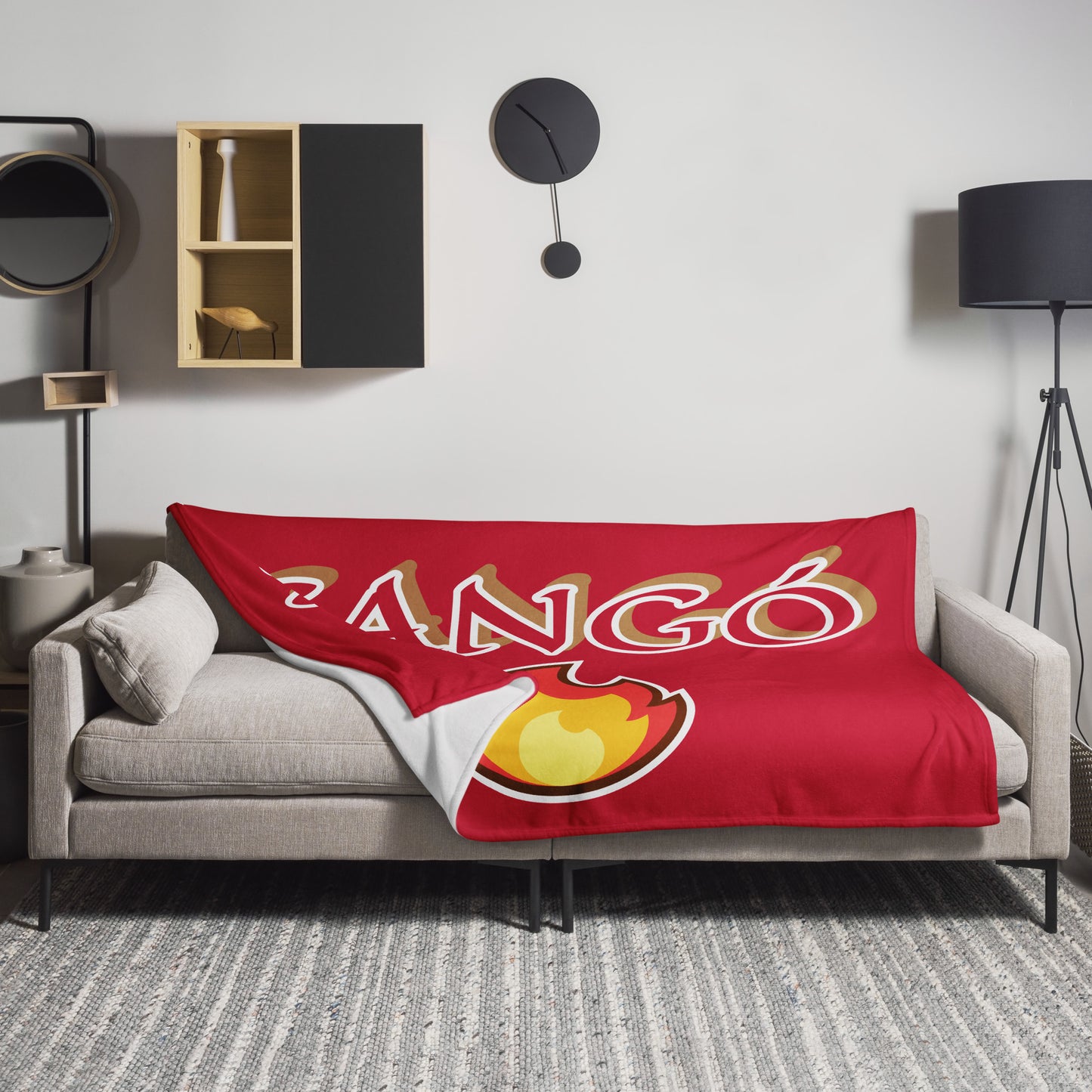 SANGÓ Isese Red icon Throw Blanket