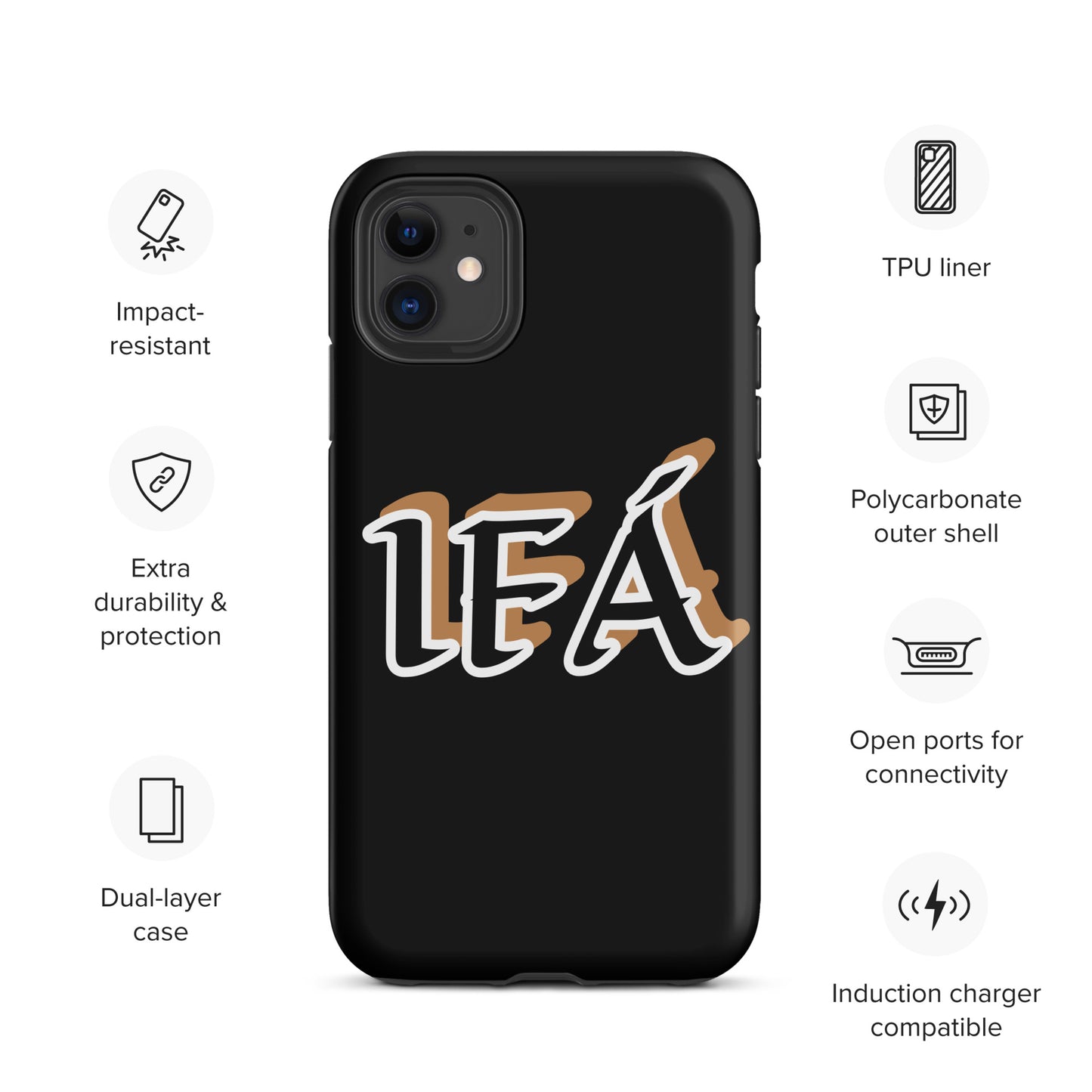 IFÁ Black/Gold Black Tough Case for iPhone®