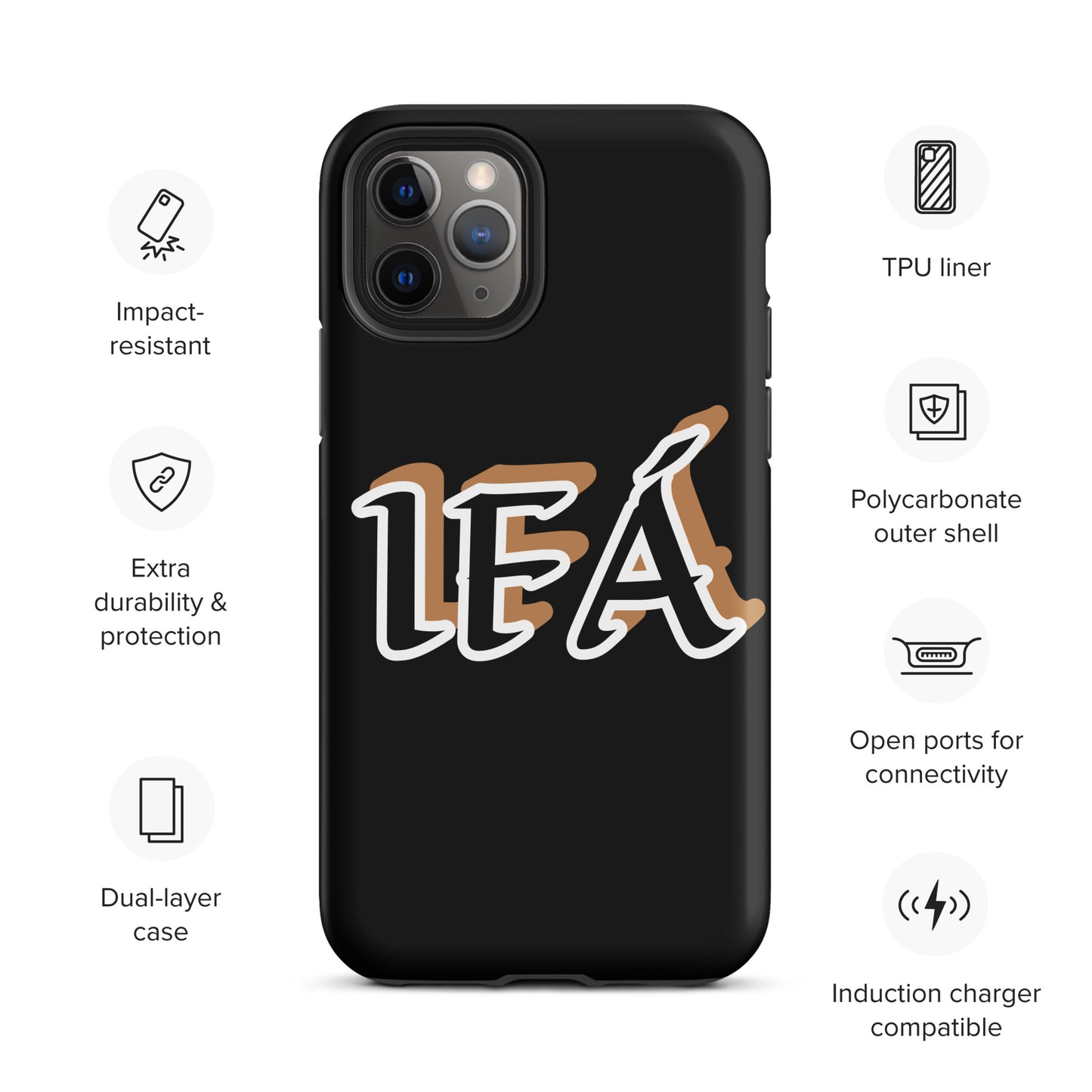 IFÁ Black/Gold Black Tough Case for iPhone®